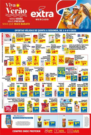 Folheto Mercado Extra - 02/01/2025 - 06/01/2025.