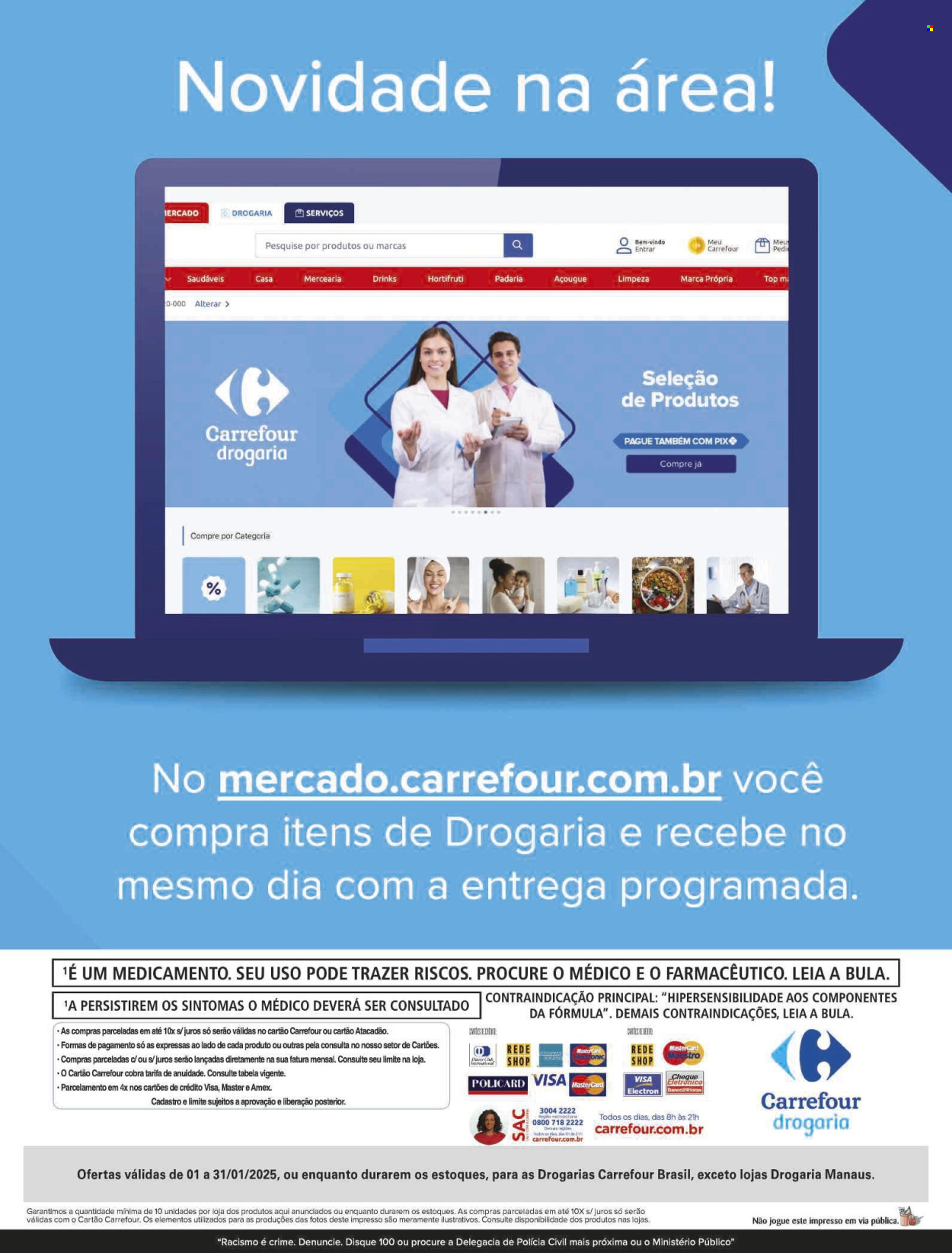 Folheto Carrefour Drogaria - 01/01/2025 - 31/01/2025. Página 14