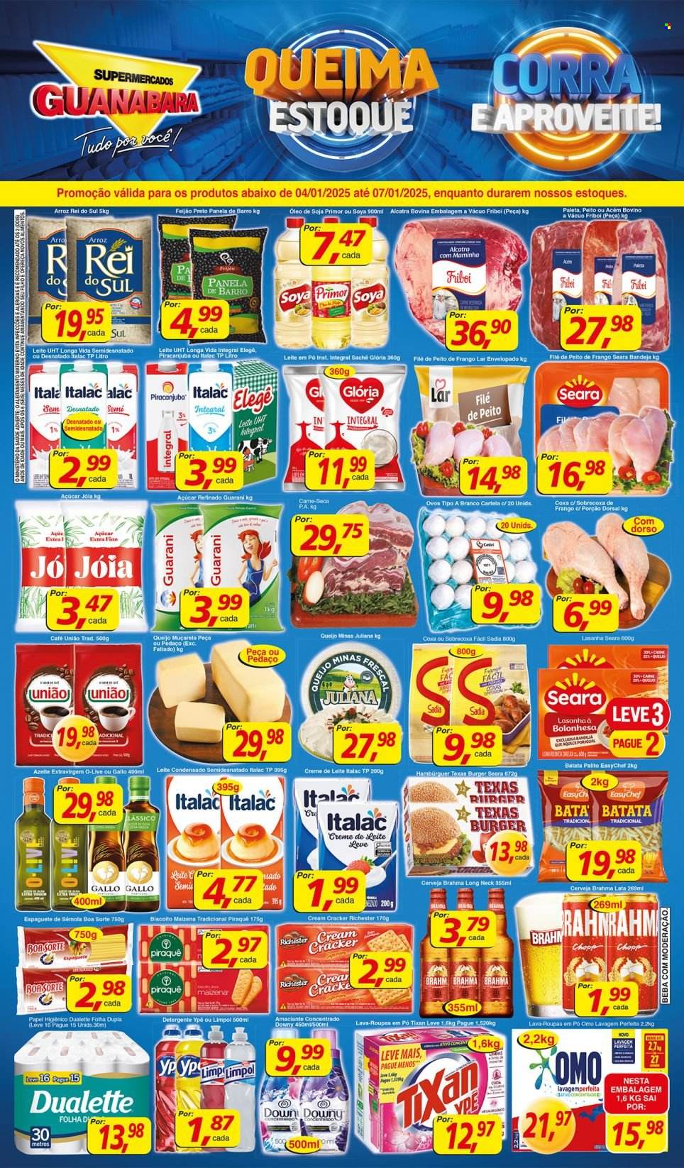 Folheto Supermercados Guanabara - 04/01/2025 - 07/01/2025. Página 1