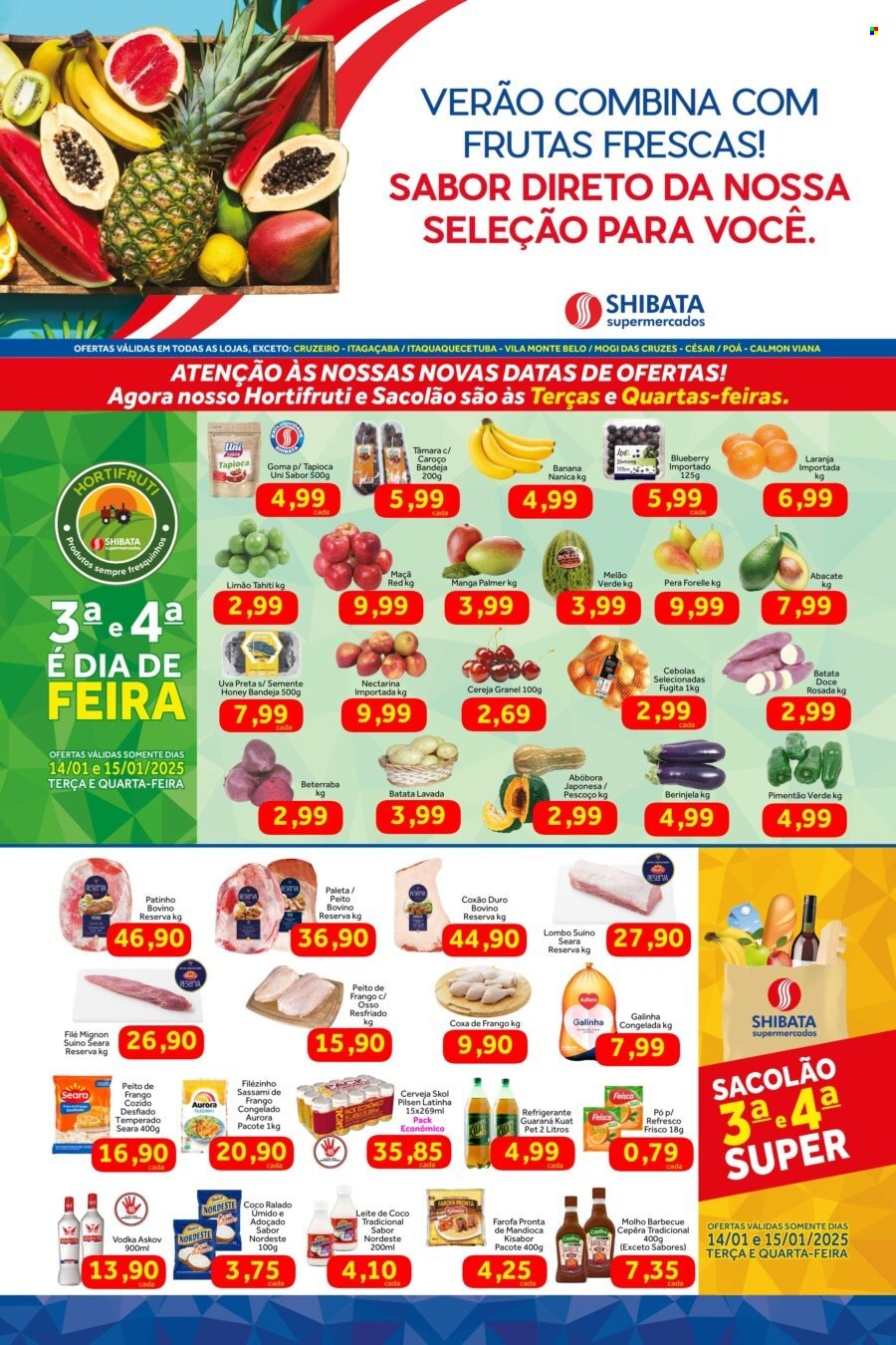 Folheto Shibata Supermercados - 14/01/2025 - 20/01/2025. Página 1