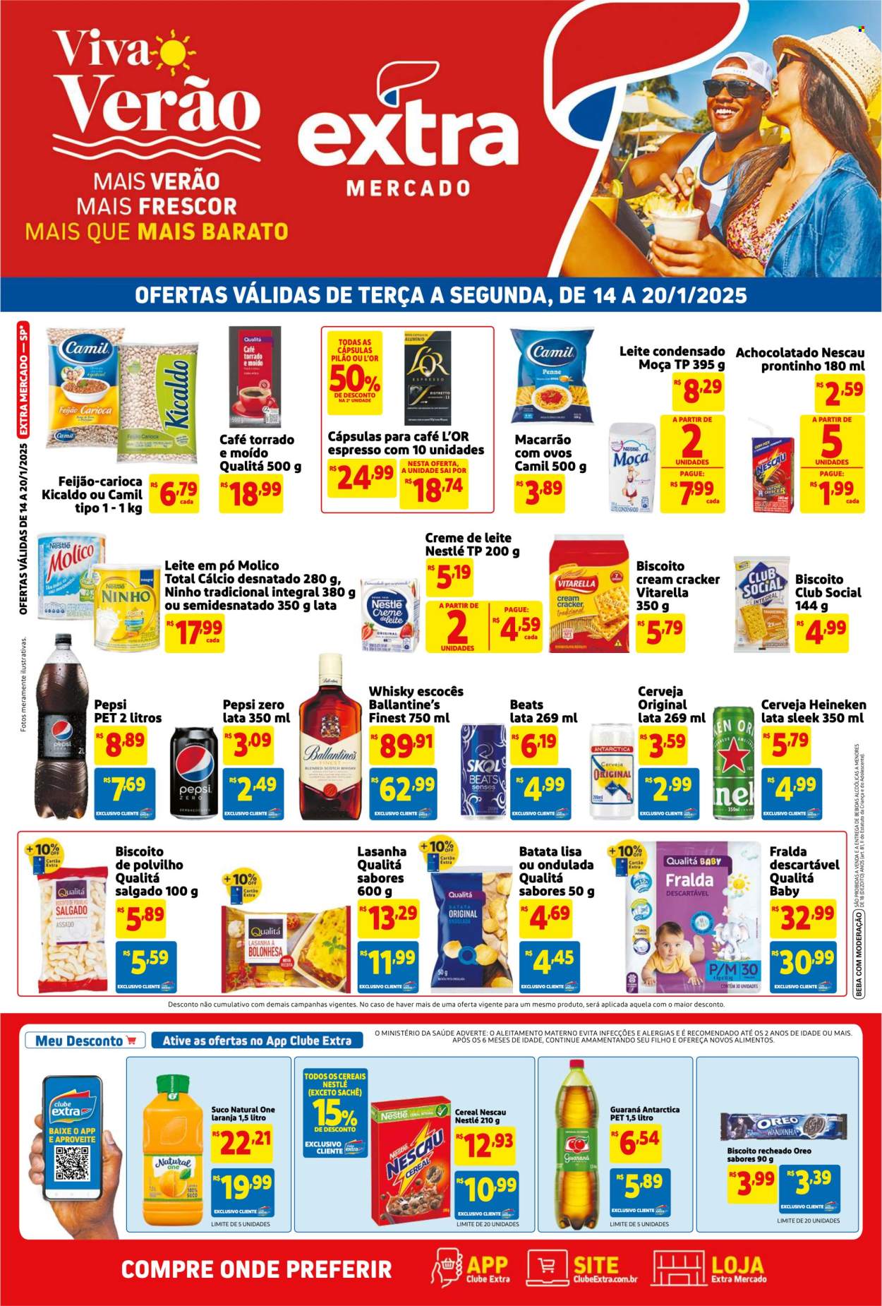 Folheto Mercado Extra - 14/01/2025 - 20/01/2025. Página 1