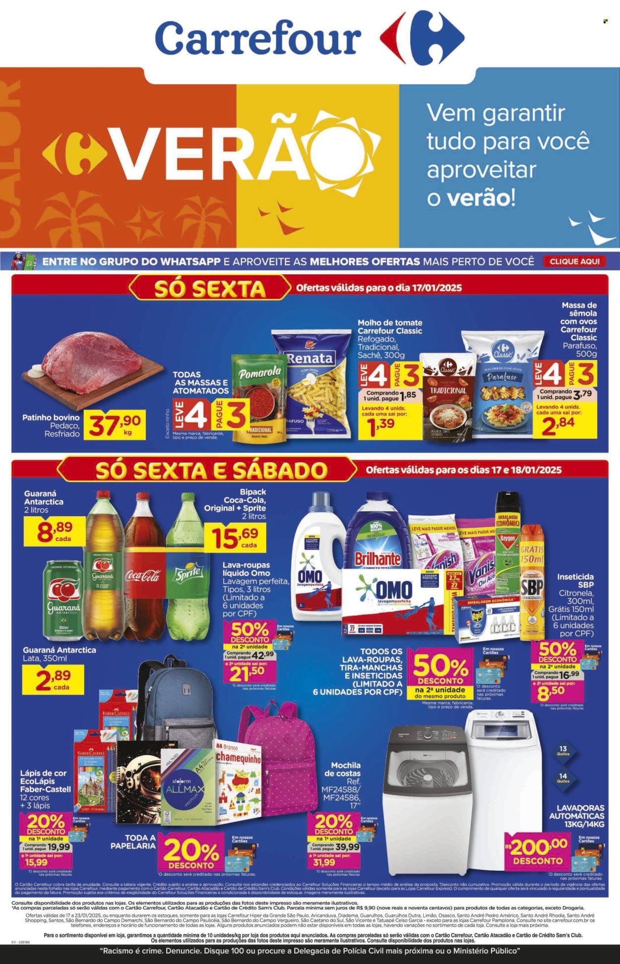 Folheto Carrefour Hiper - 17/01/2025 - 23/01/2025. Página 1
