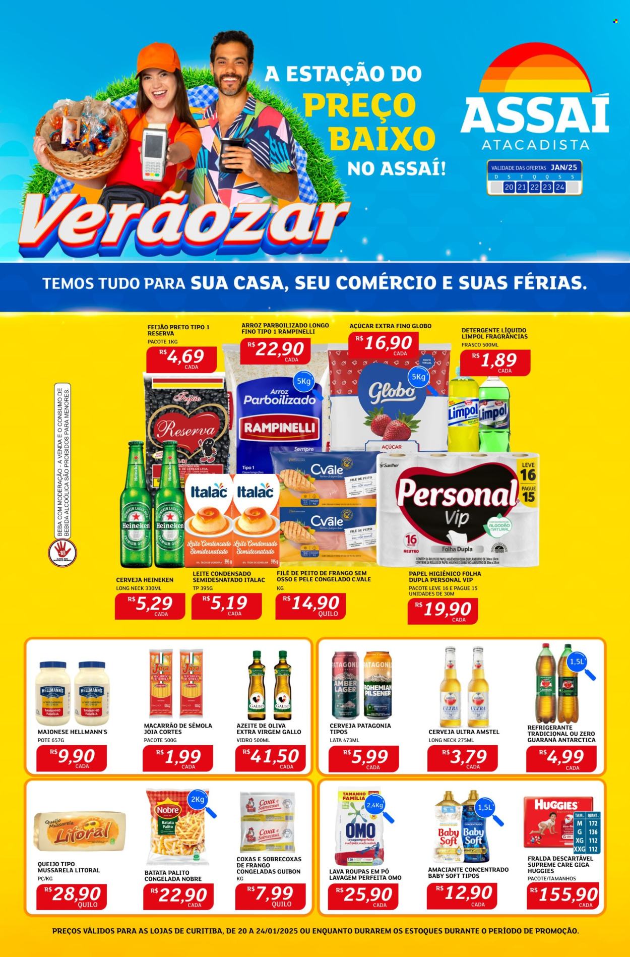 Folheto Assaí Atacadista - 20/01/2025 - 24/01/2025. Página 1