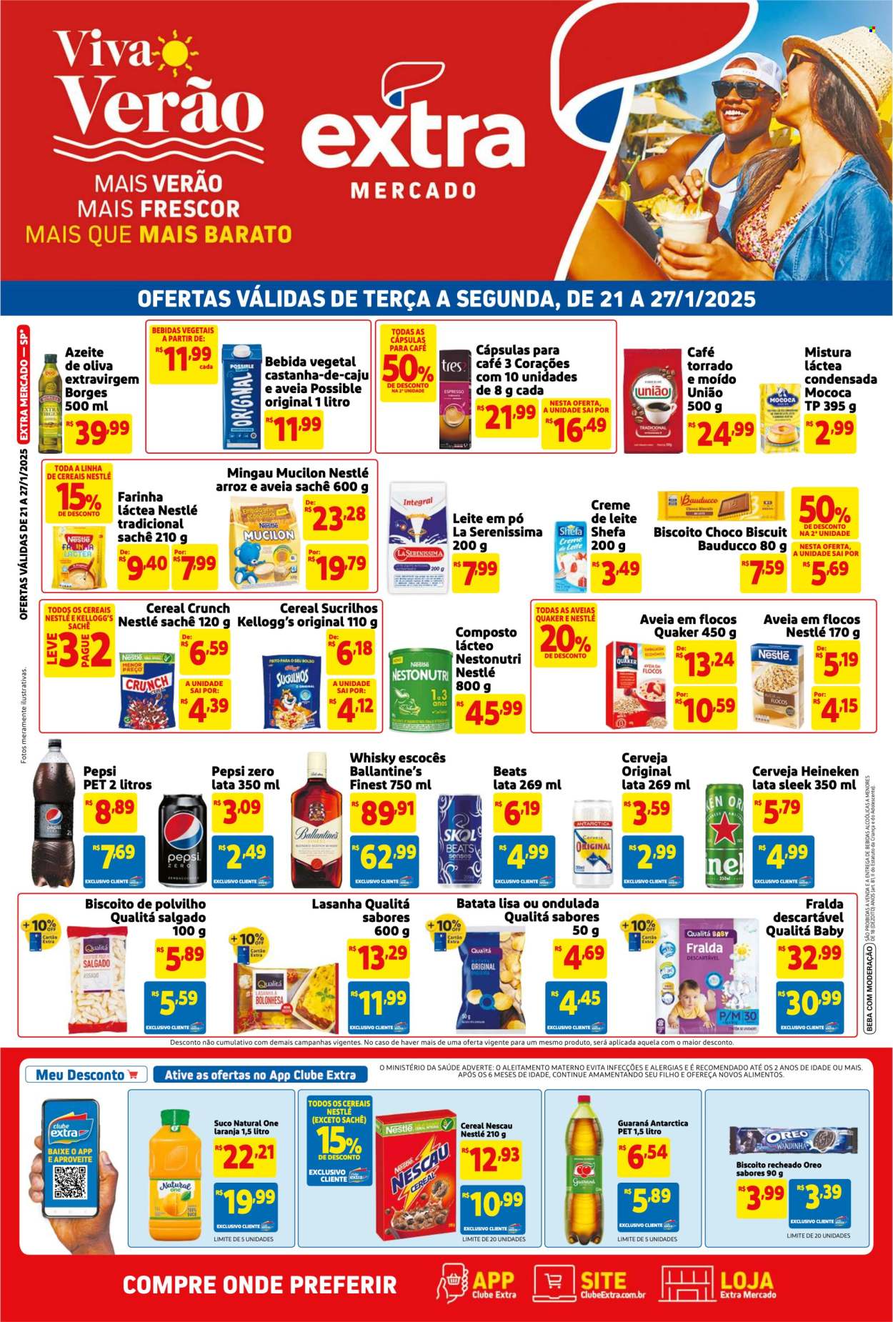 Folheto Mercado Extra - 21/01/2025 - 27/01/2025. Página 1