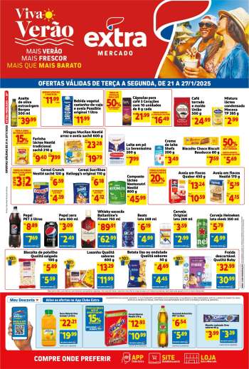 Folheto Mercado Extra - 21/01/2025 - 27/01/2025.