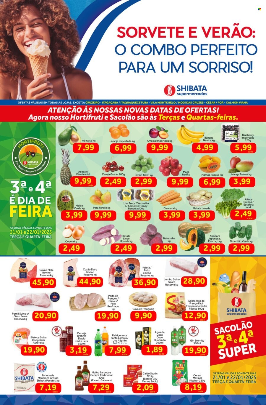 Folheto Shibata Supermercados - 21/01/2025 - 27/01/2025. Página 1