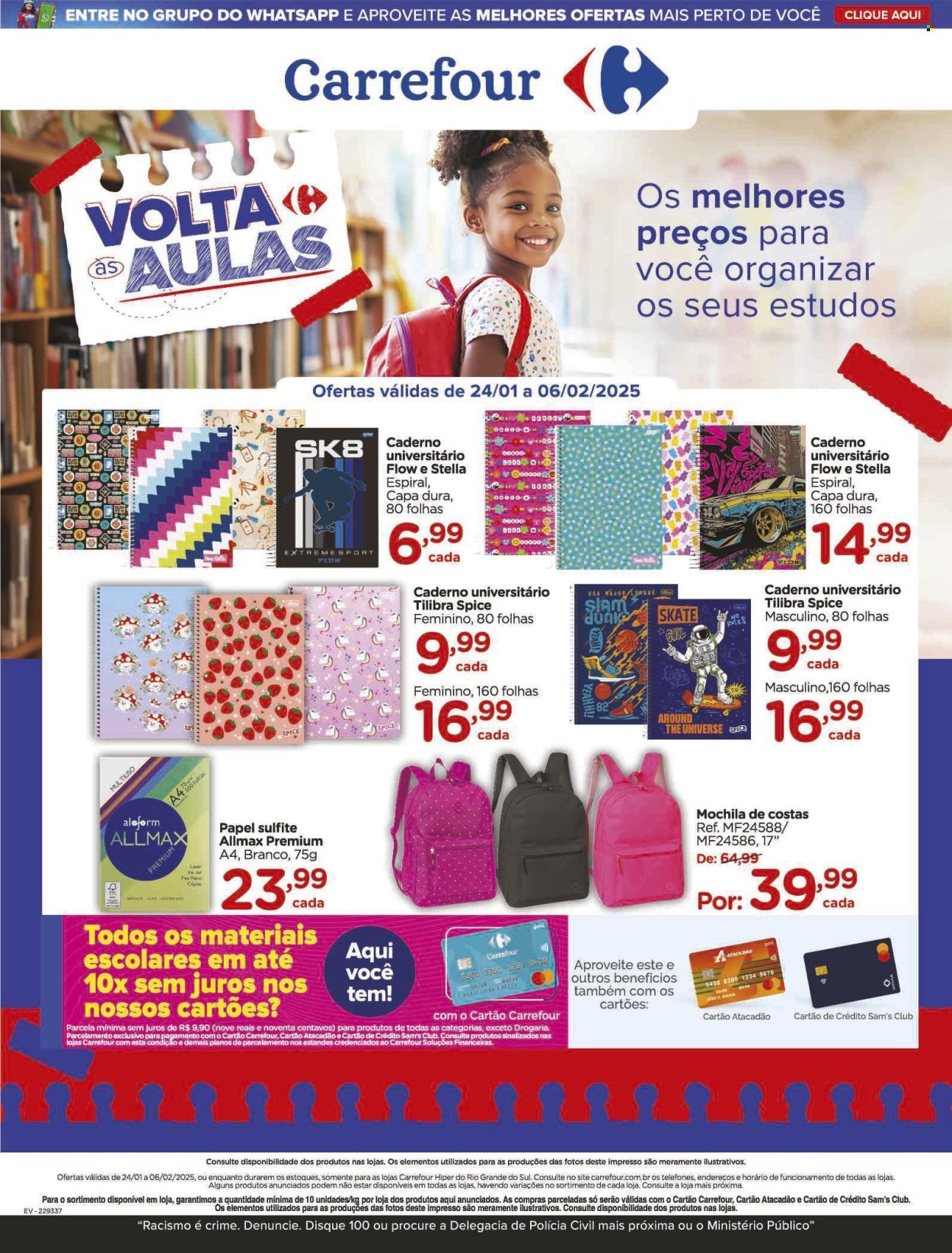 Folheto Carrefour Hiper - 24/01/2025 - 06/02/2025. Página 1