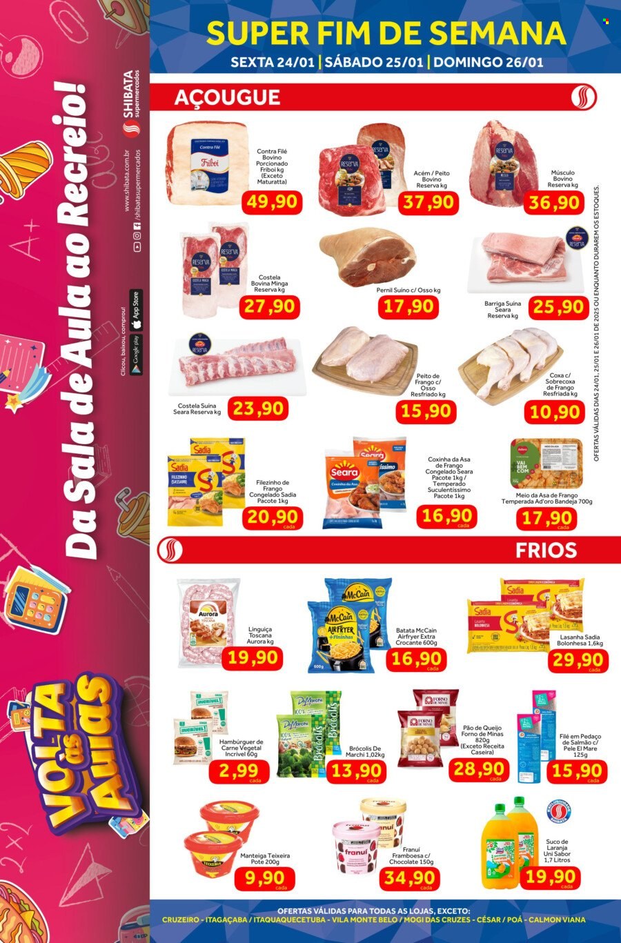 Folheto Shibata Supermercados - 24/01/2025 - 26/01/2025. Página 1