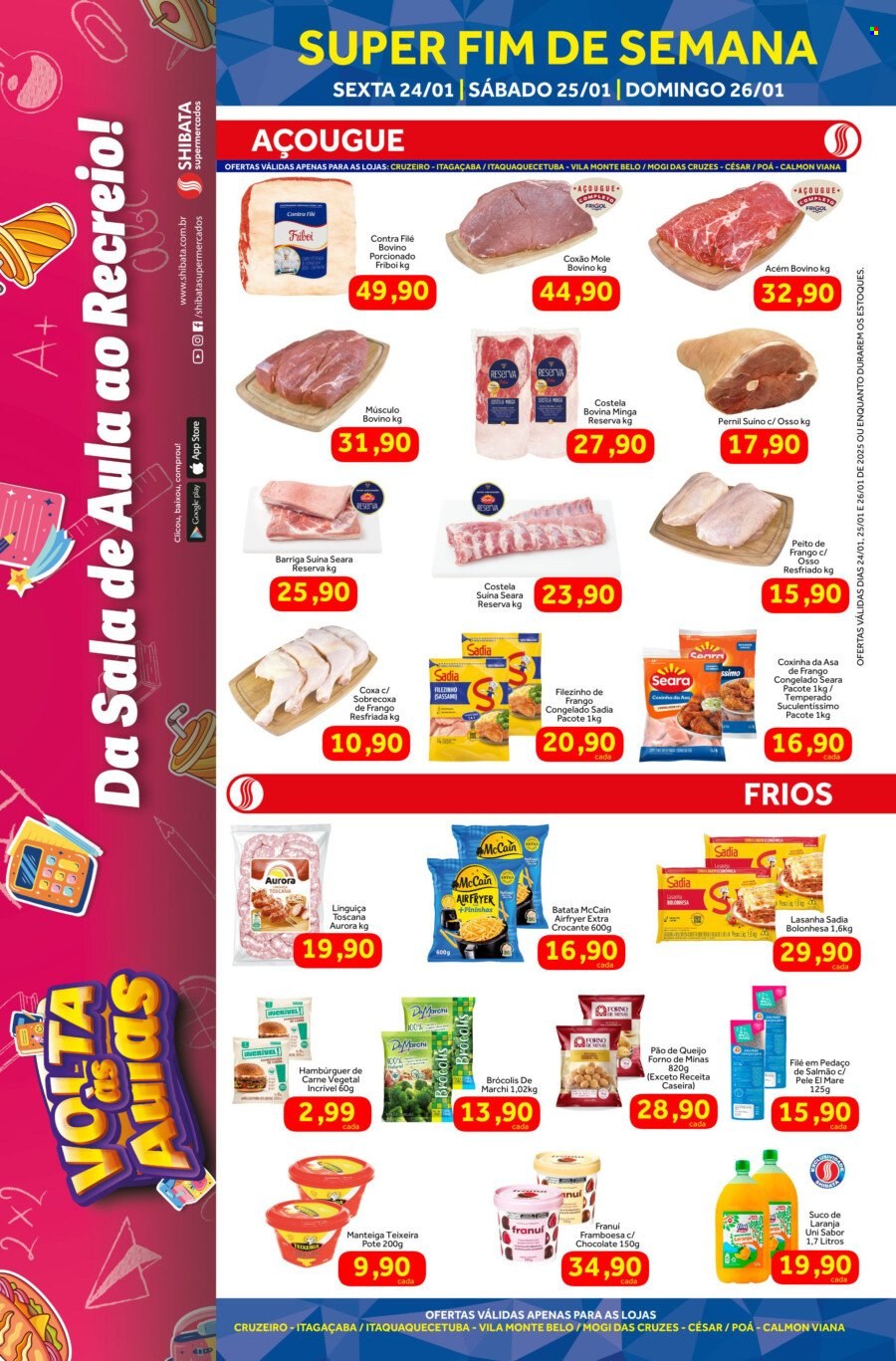 Folheto Shibata Supermercados - 24/01/2025 - 26/01/2025. Página 1