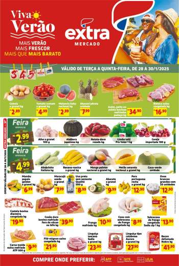 Folheto Mercado Extra - 28/01/2025 - 30/01/2025.
