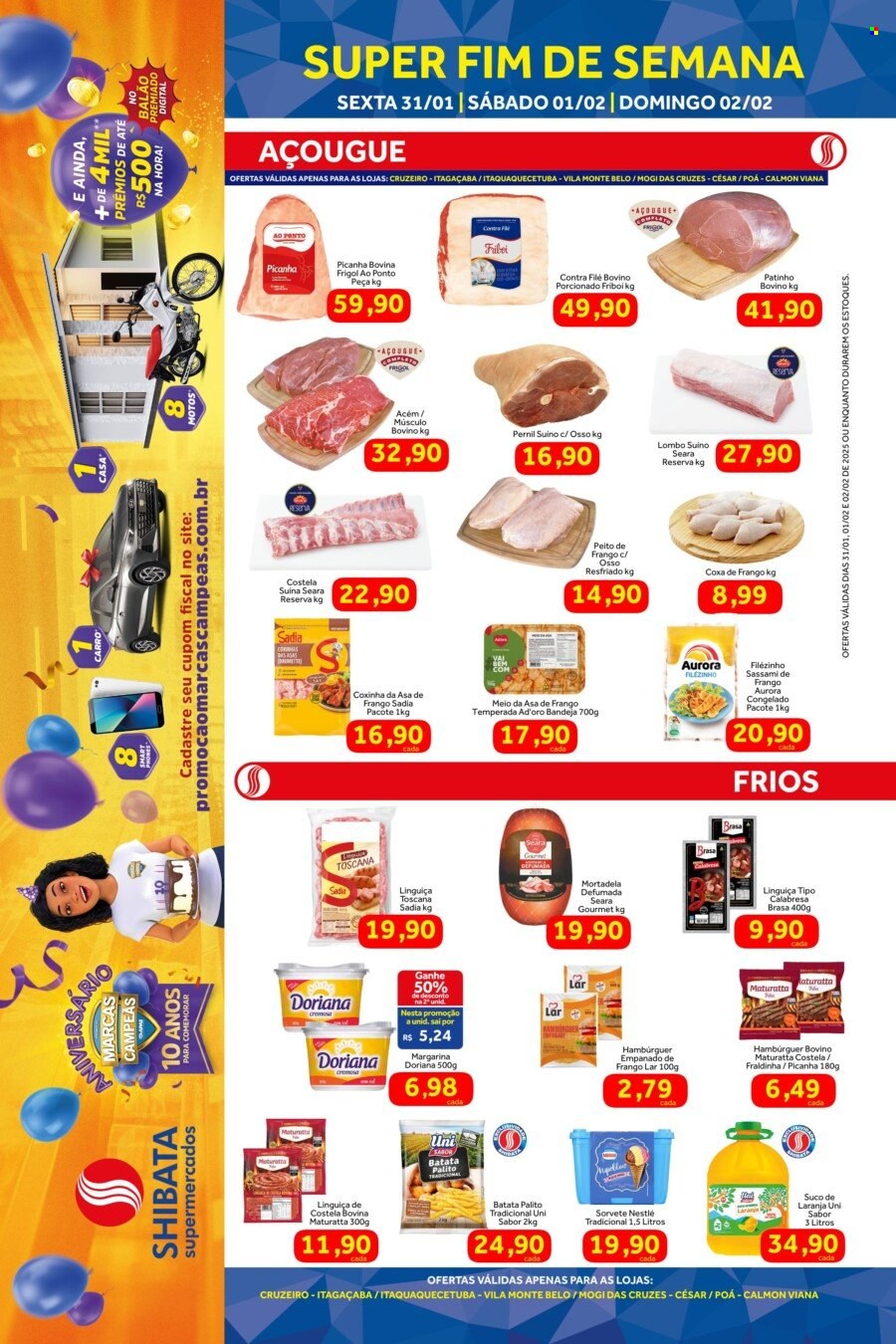 Folheto Shibata Supermercados - 31/01/2025 - 02/02/2025. Página 1