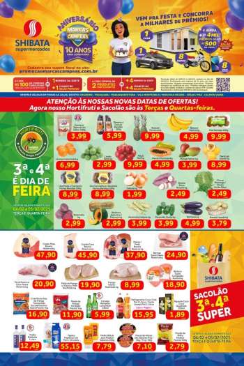 Folheto Shibata Supermercados - 04/02/2025 - 10/02/2025.