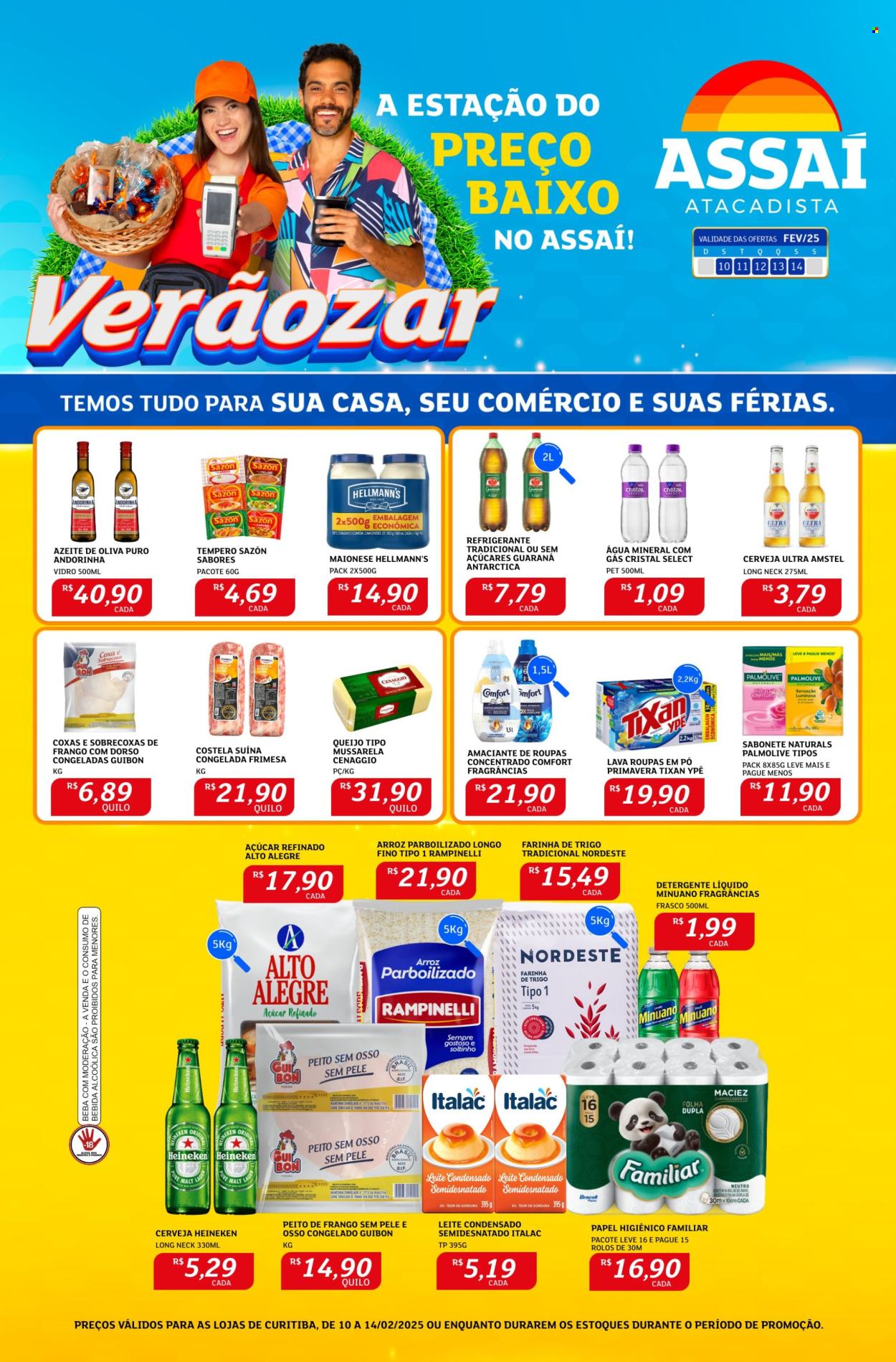 Folheto Assaí Atacadista - 10/02/2025 - 14/02/2025. Página 1