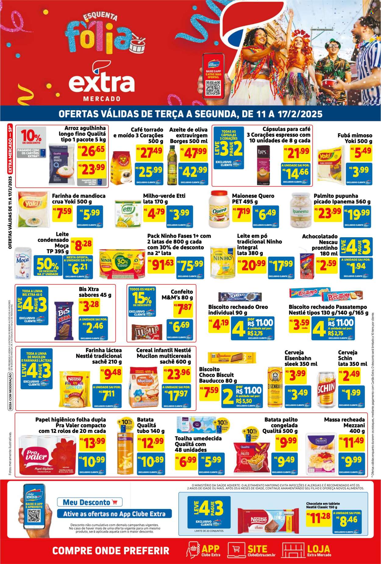 Folheto Mercado Extra - 11/02/2025 - 17/02/2025. Página 1