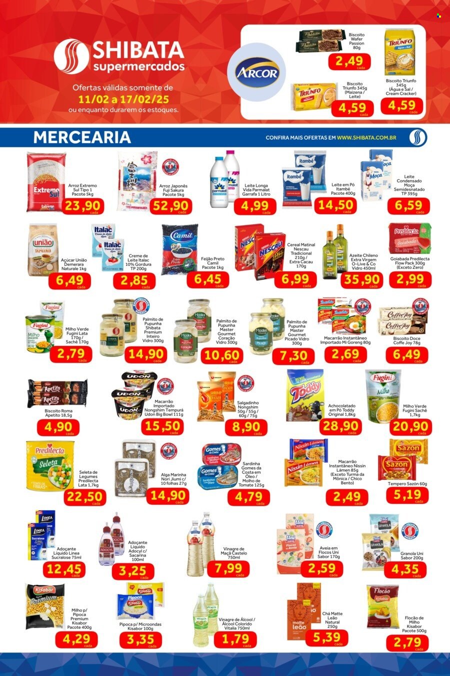 Folheto Shibata Supermercados - 11/02/2025 - 17/02/2025. Página 2