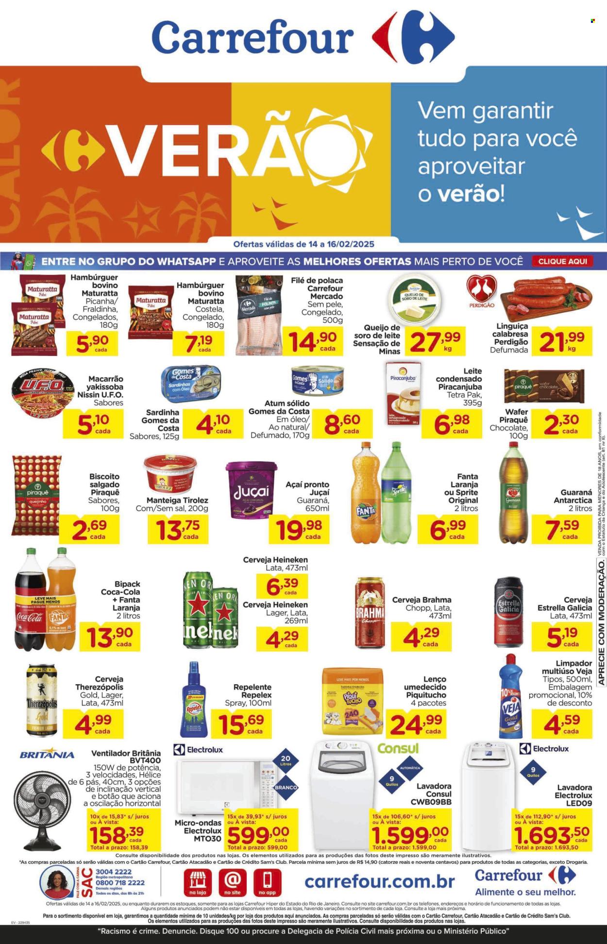 Folheto Carrefour Hiper - 14/02/2025 - 16/02/2025. Página 1