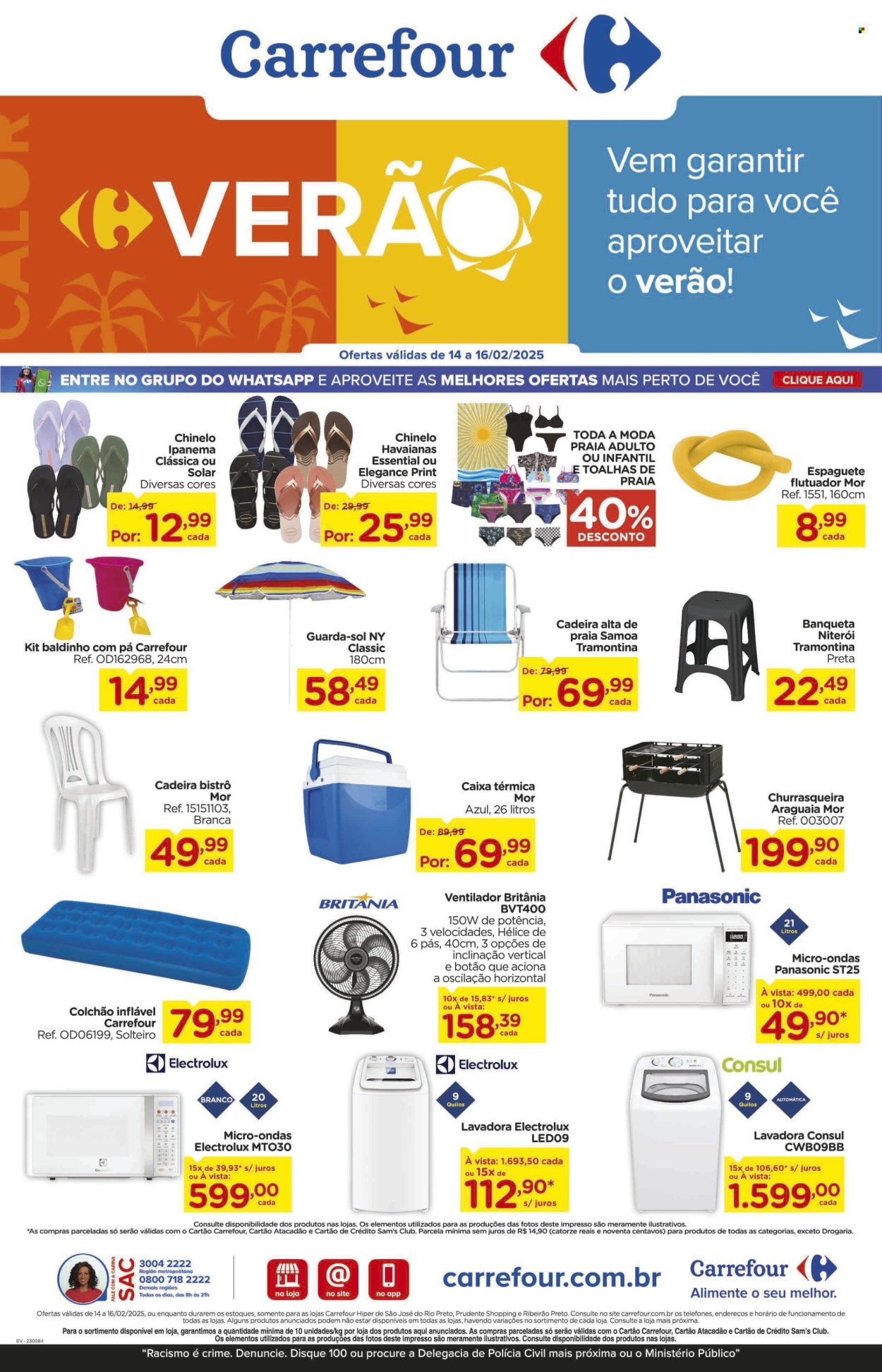 Folheto Carrefour Hiper - 14/02/2025 - 16/02/2025. Página 1