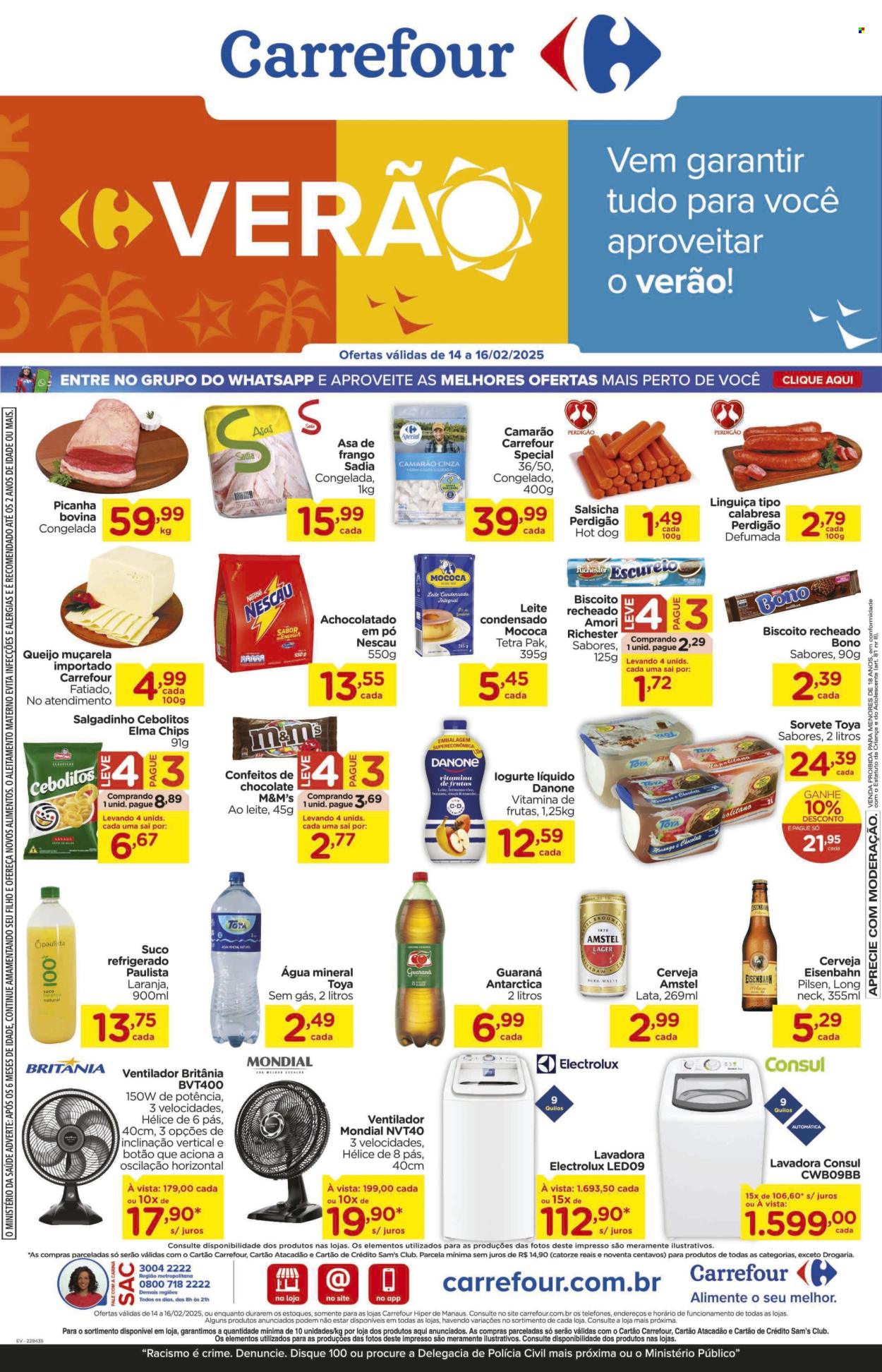 Folheto Carrefour Hiper - 14/02/2025 - 16/02/2025. Página 1