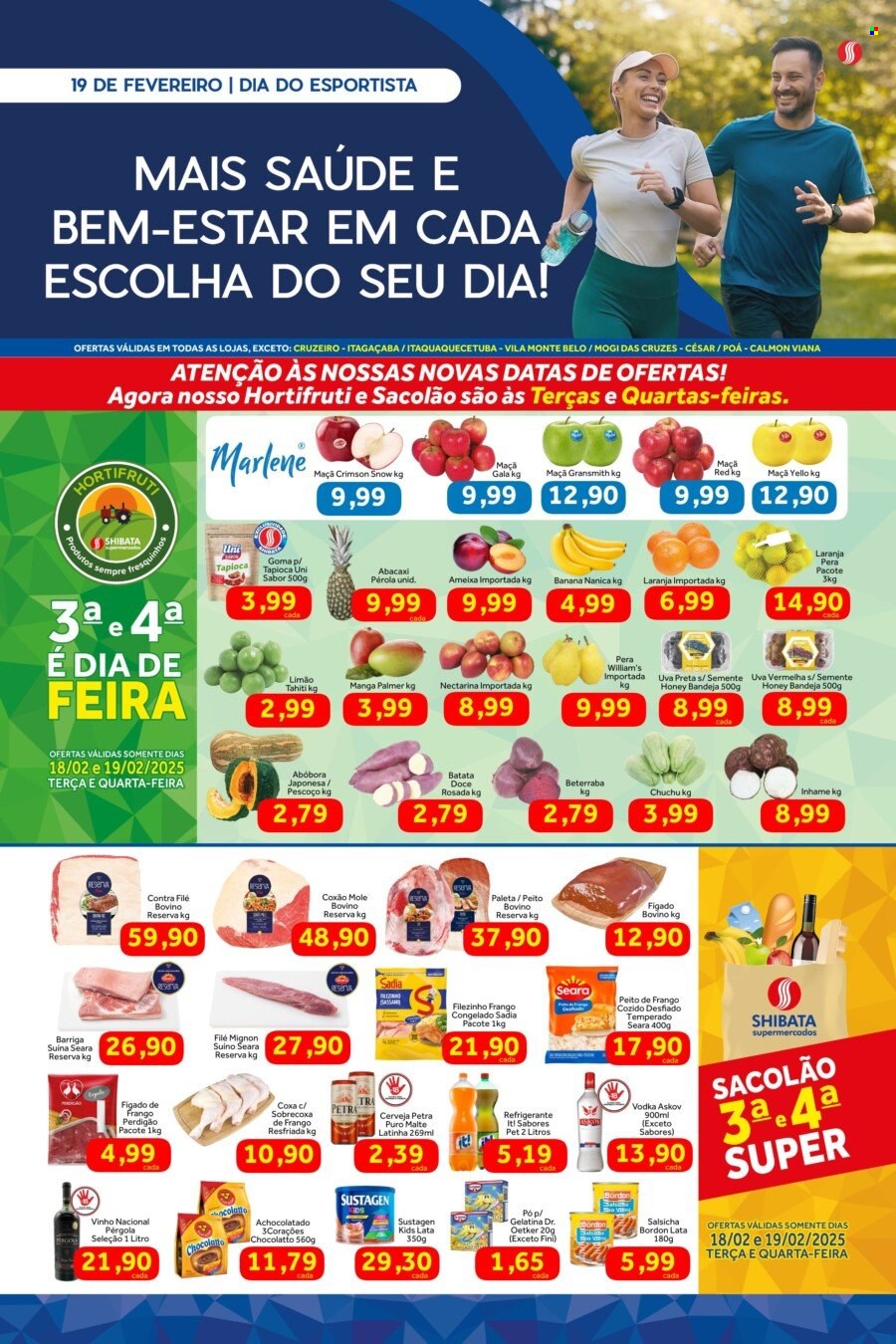 Folheto Shibata Supermercados - 18/02/2025 - 24/02/2025. Página 1