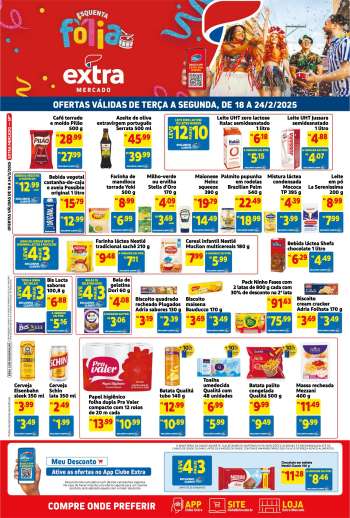 Folheto Mercado Extra - 18/02/2025 - 24/02/2025.