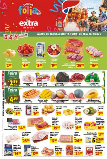 Folheto Mercado Extra - 18/02/2025 - 20/02/2025.