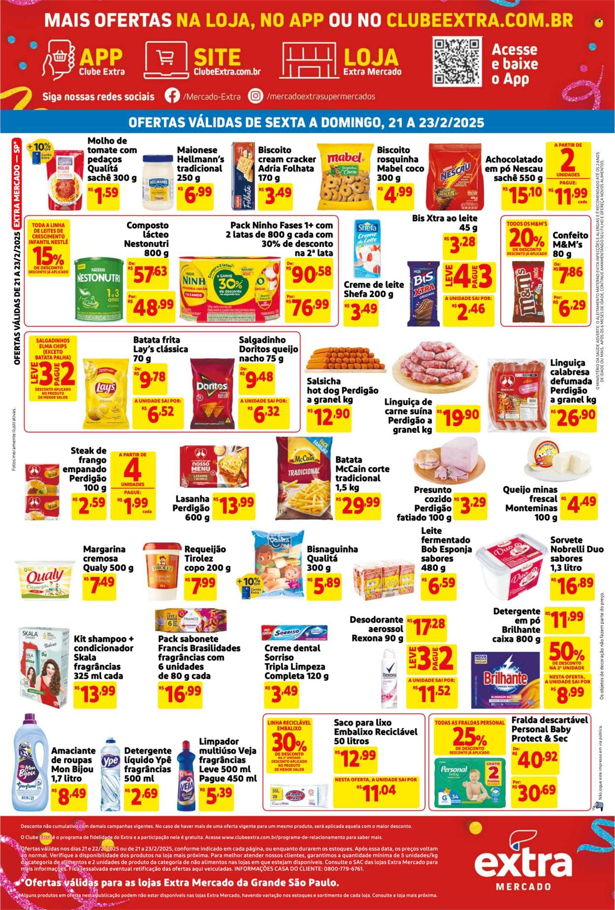 Folheto Mercado Extra - 21/02/2025 - 23/02/2025. Página 2