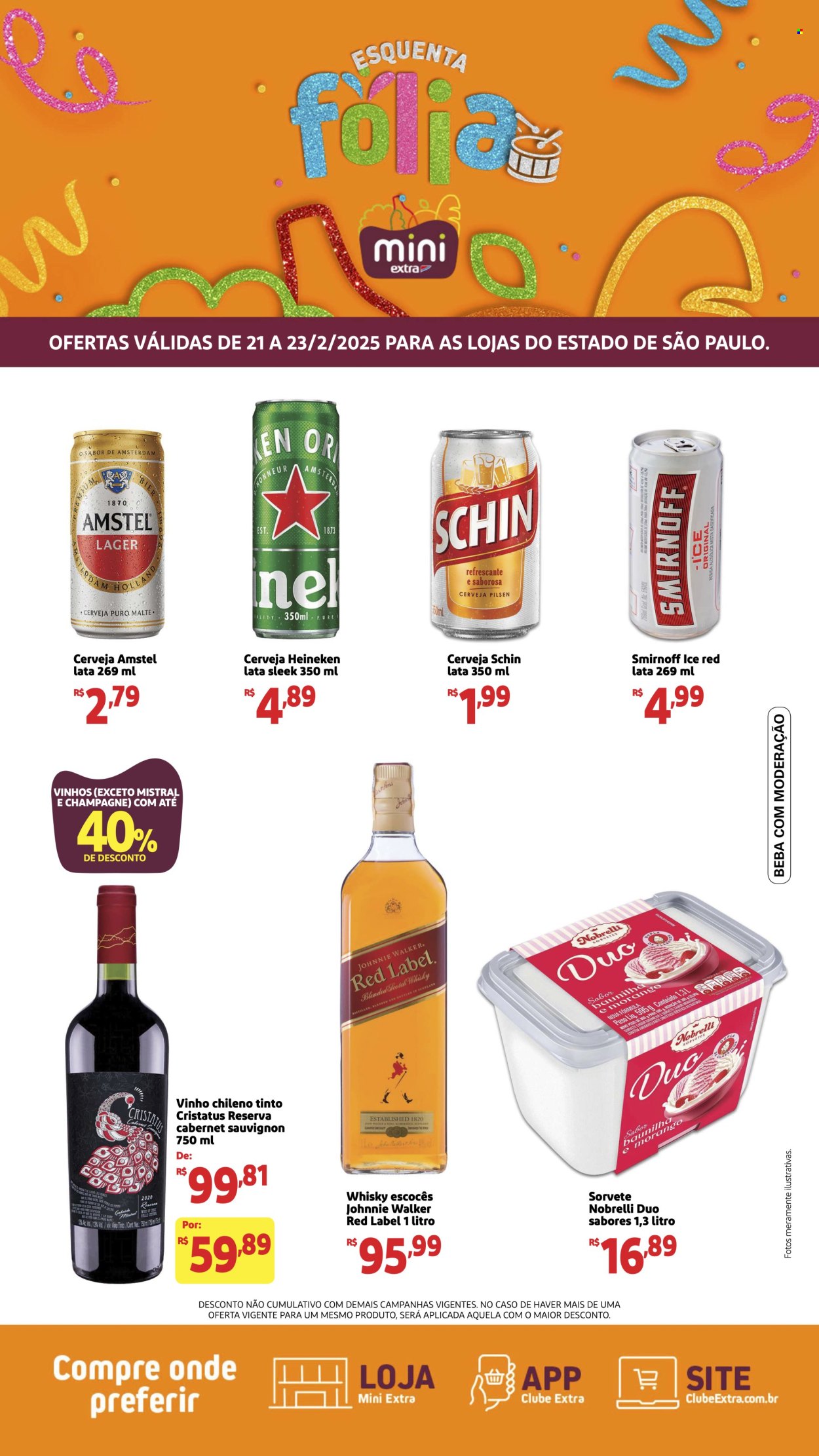 Folheto Mini Extra - 21/02/2025 - 23/02/2025. Página 1