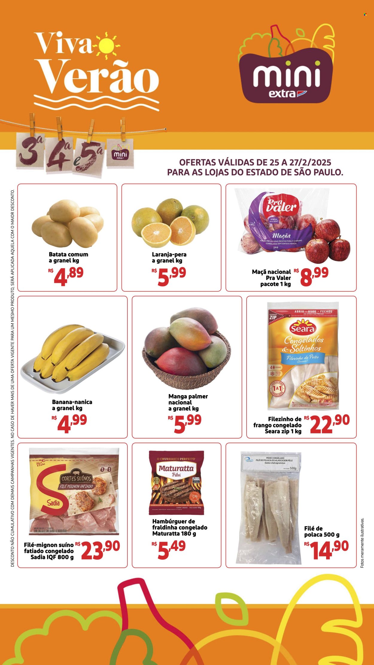 Folheto Mini Extra - 25/02/2025 - 27/02/2025. Página 1