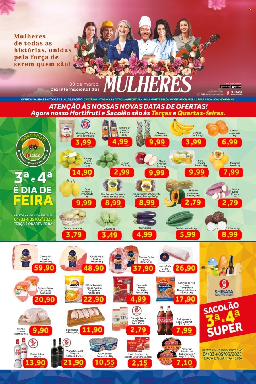 Folheto Shibata Supermercados - 04/03/2025 - 10/03/2025. Página 1