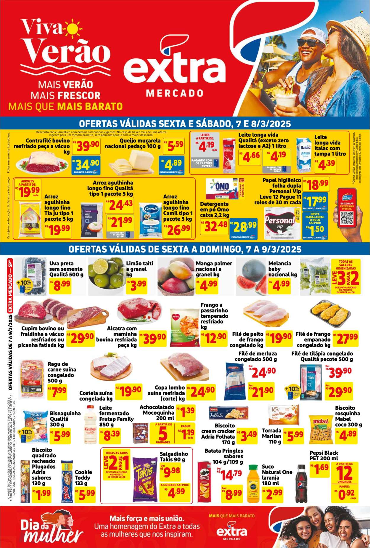 Folheto Mercado Extra - 07/03/2025 - 09/03/2025. Página 1