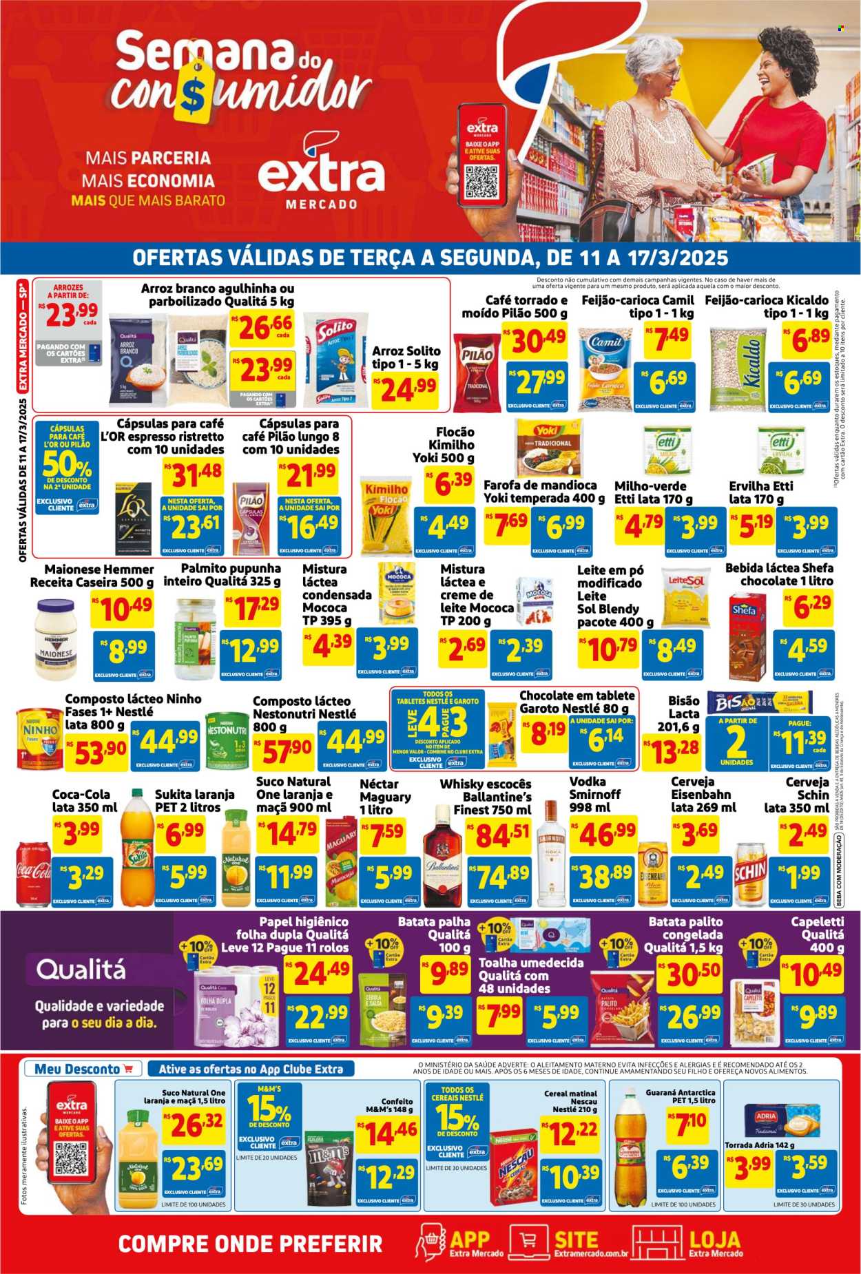 Folheto Mercado Extra - 11/03/2025 - 17/03/2025. Página 1
