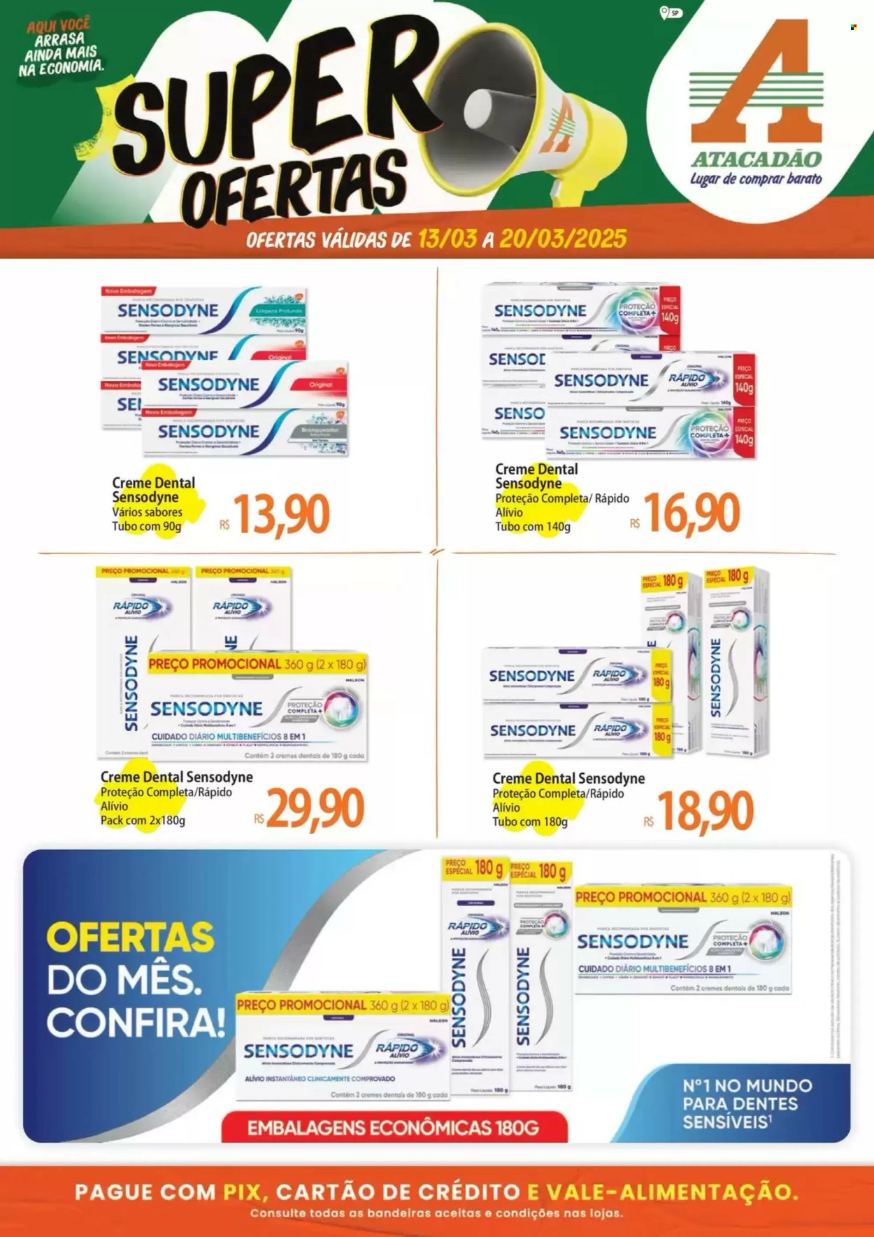 Folheto Atacadão - 13/03/2025 - 20/03/2025. Página 1