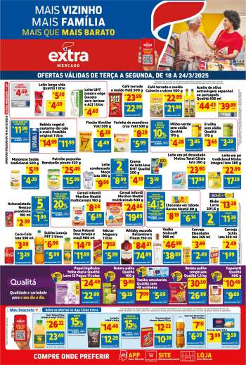 Folheto Mercado Extra - 18/03/2025 - 24/03/2025.