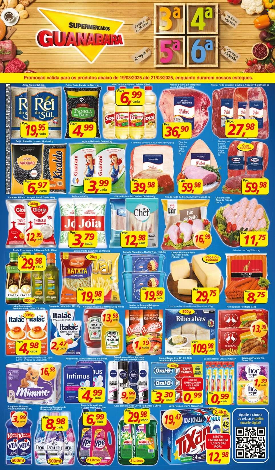 Folheto Supermercados Guanabara - 19/03/2025 - 21/03/2025. Página 1