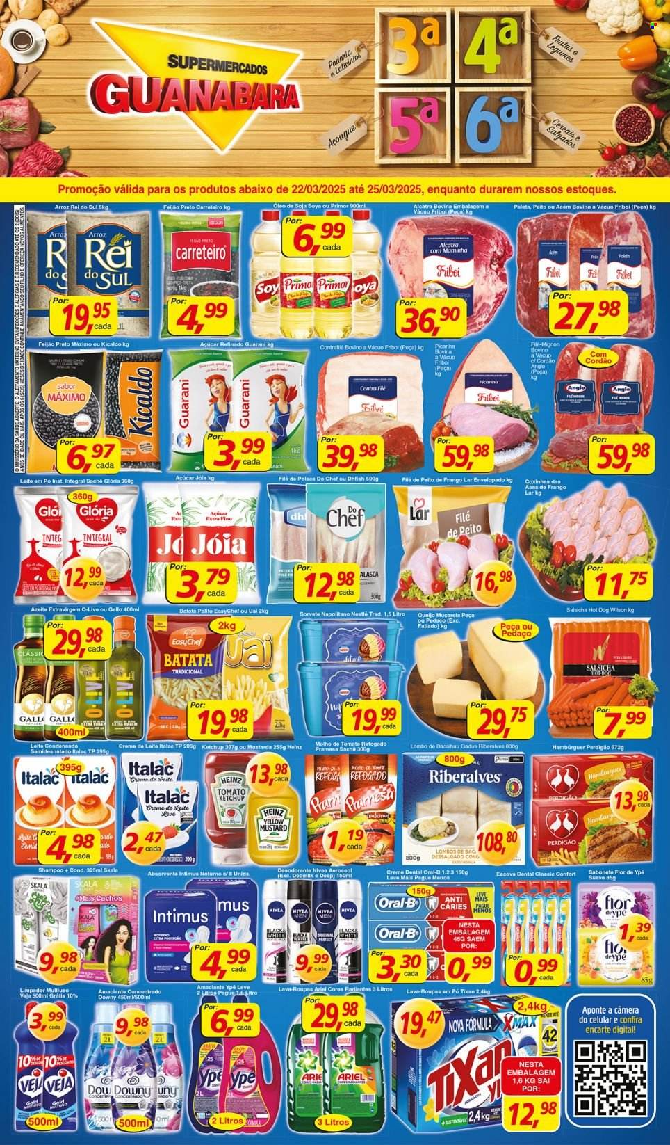 Folheto Supermercados Guanabara - 22/03/2025 - 25/03/2025. Página 1