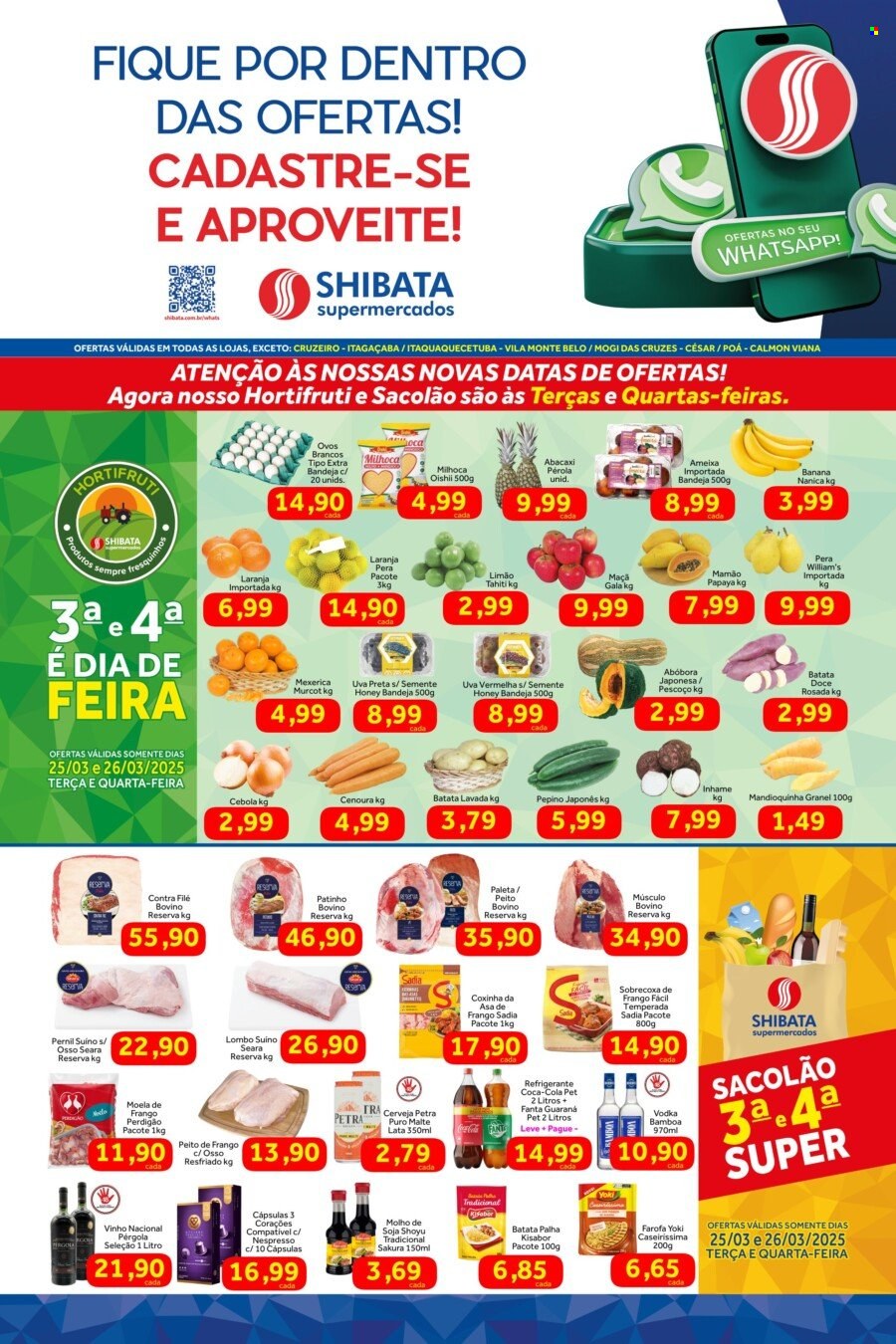 Folheto Shibata Supermercados - 25/03/2025 - 31/03/2025. Página 1