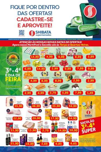 Folheto Shibata Supermercados - 25/03/2025 - 31/03/2025.