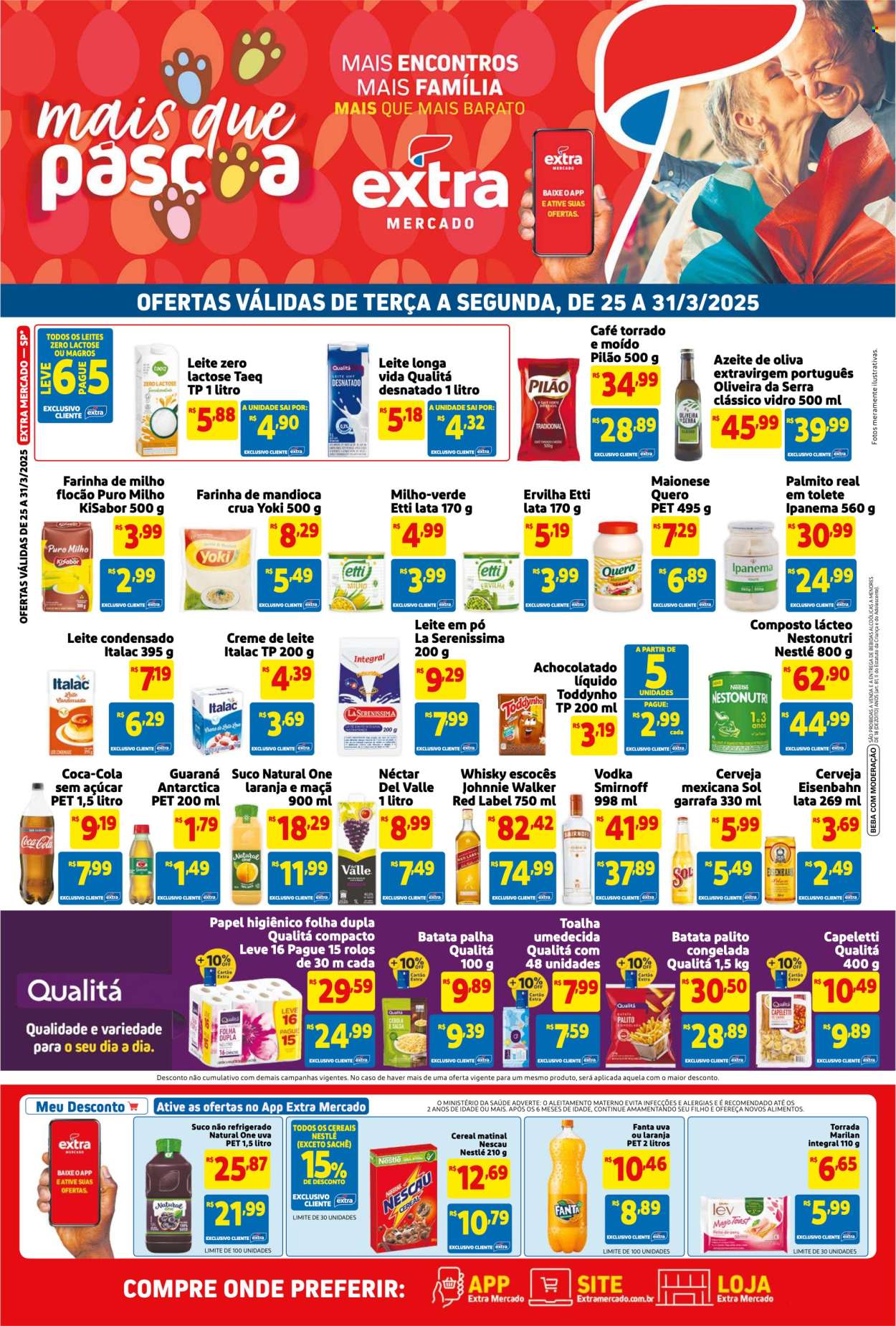 Folheto Mercado Extra - 25/03/2025 - 31/03/2025. Página 1