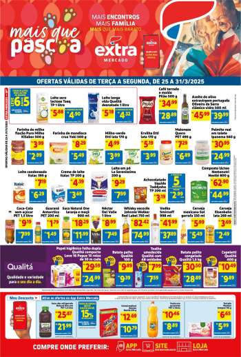 Folheto Mercado Extra - 25/03/2025 - 31/03/2025.