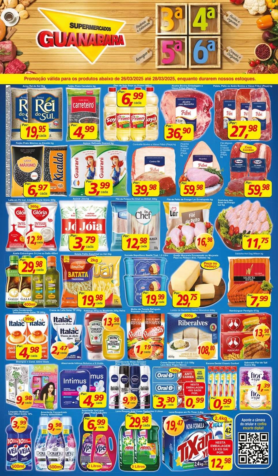 Folheto Supermercados Guanabara - 26/03/2025 - 28/03/2025. Página 1