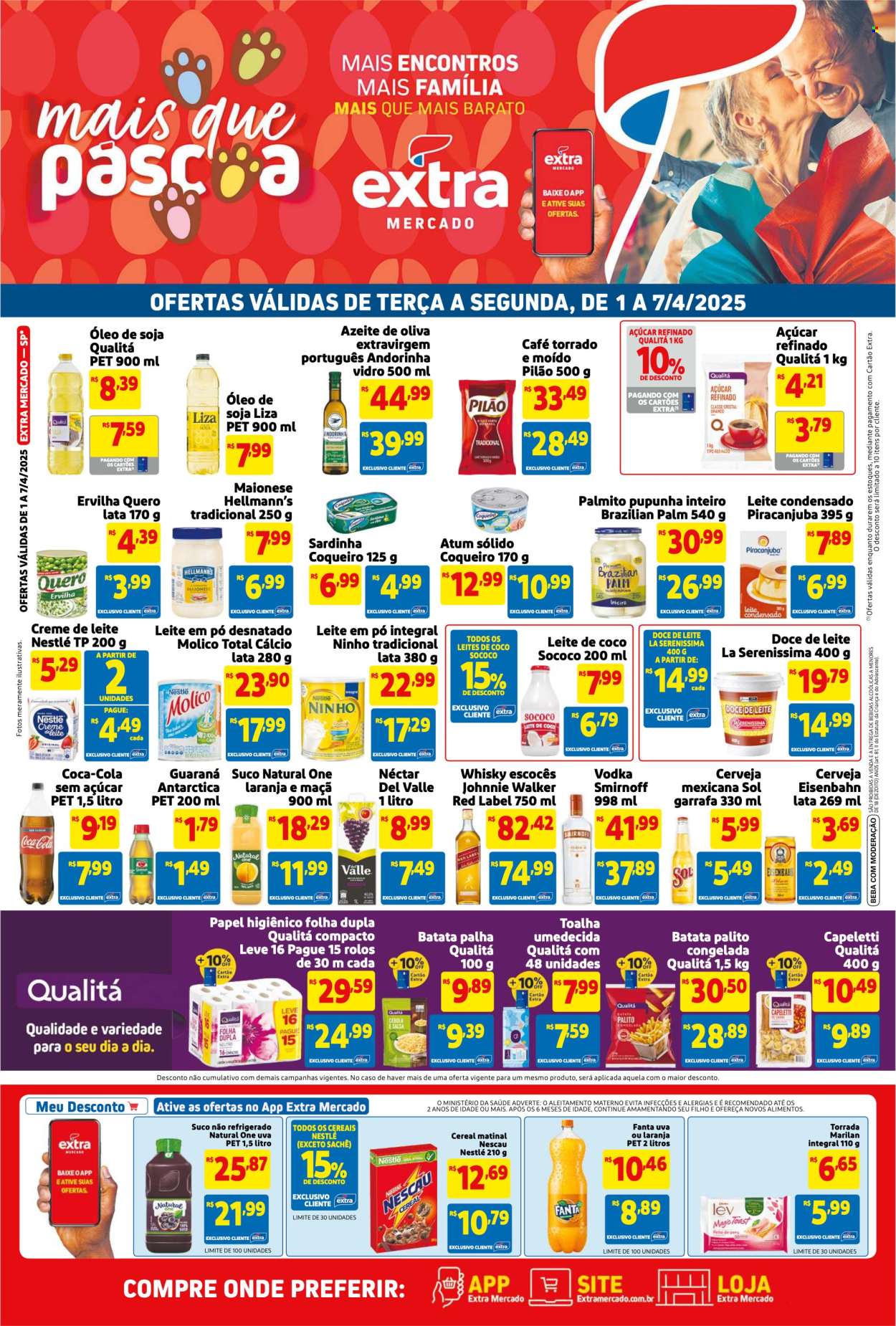 Folheto Mercado Extra - 01/04/2025 - 07/04/2025. Página 1