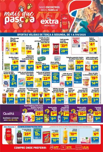 Folheto Mercado Extra - 01/04/2025 - 07/04/2025.