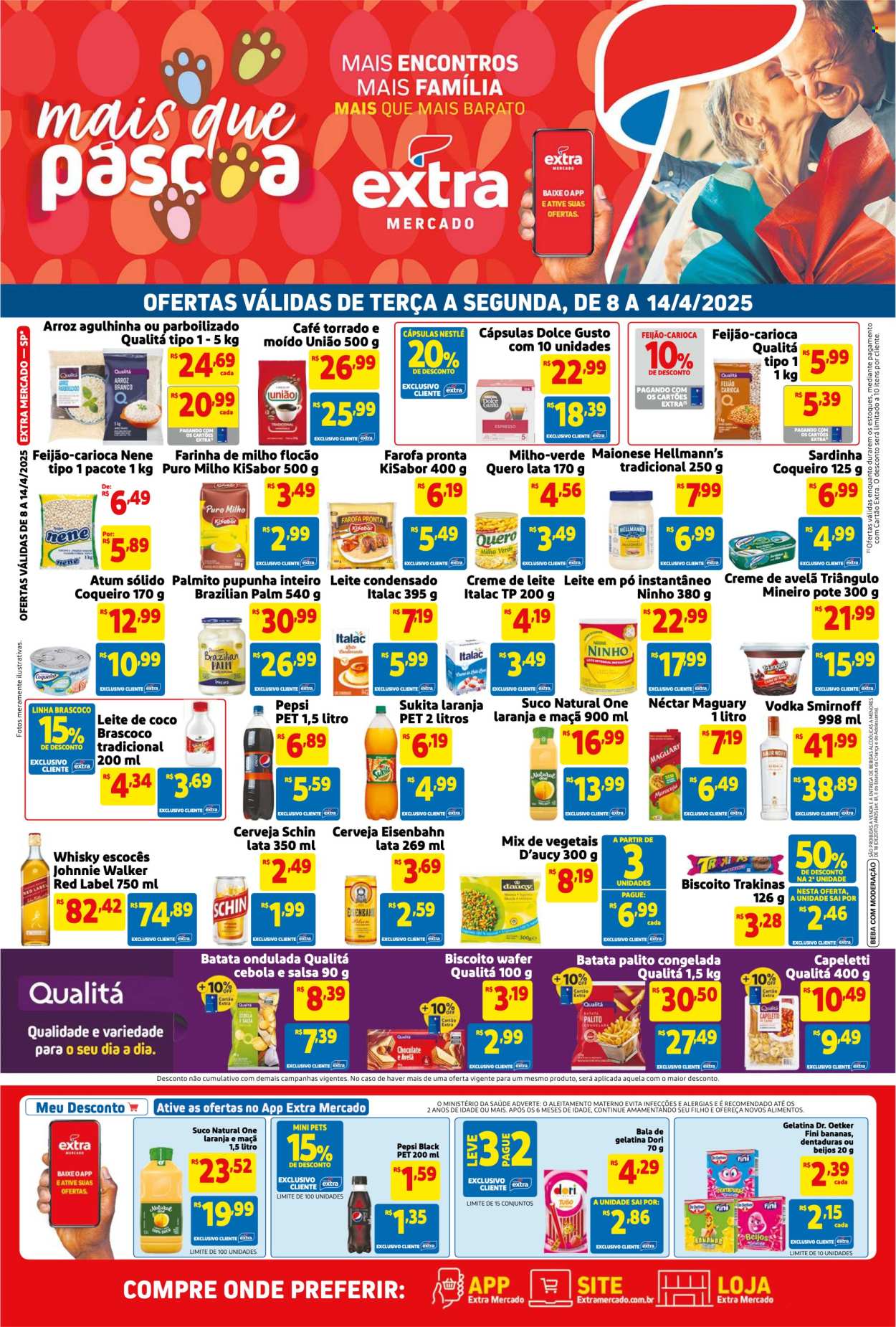 Folheto Mercado Extra - 08/04/2025 - 14/04/2025. Página 1