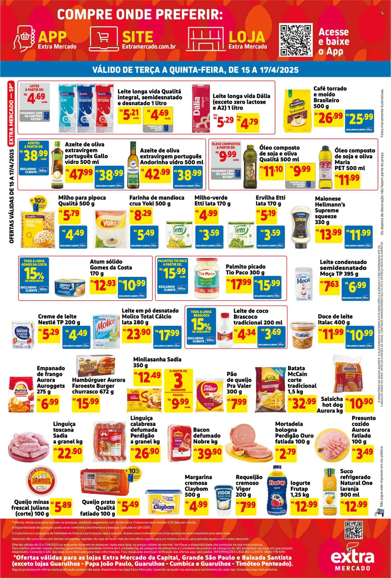 Folheto Mercado Extra - 15/04/2025 - 17/04/2025. Página 2
