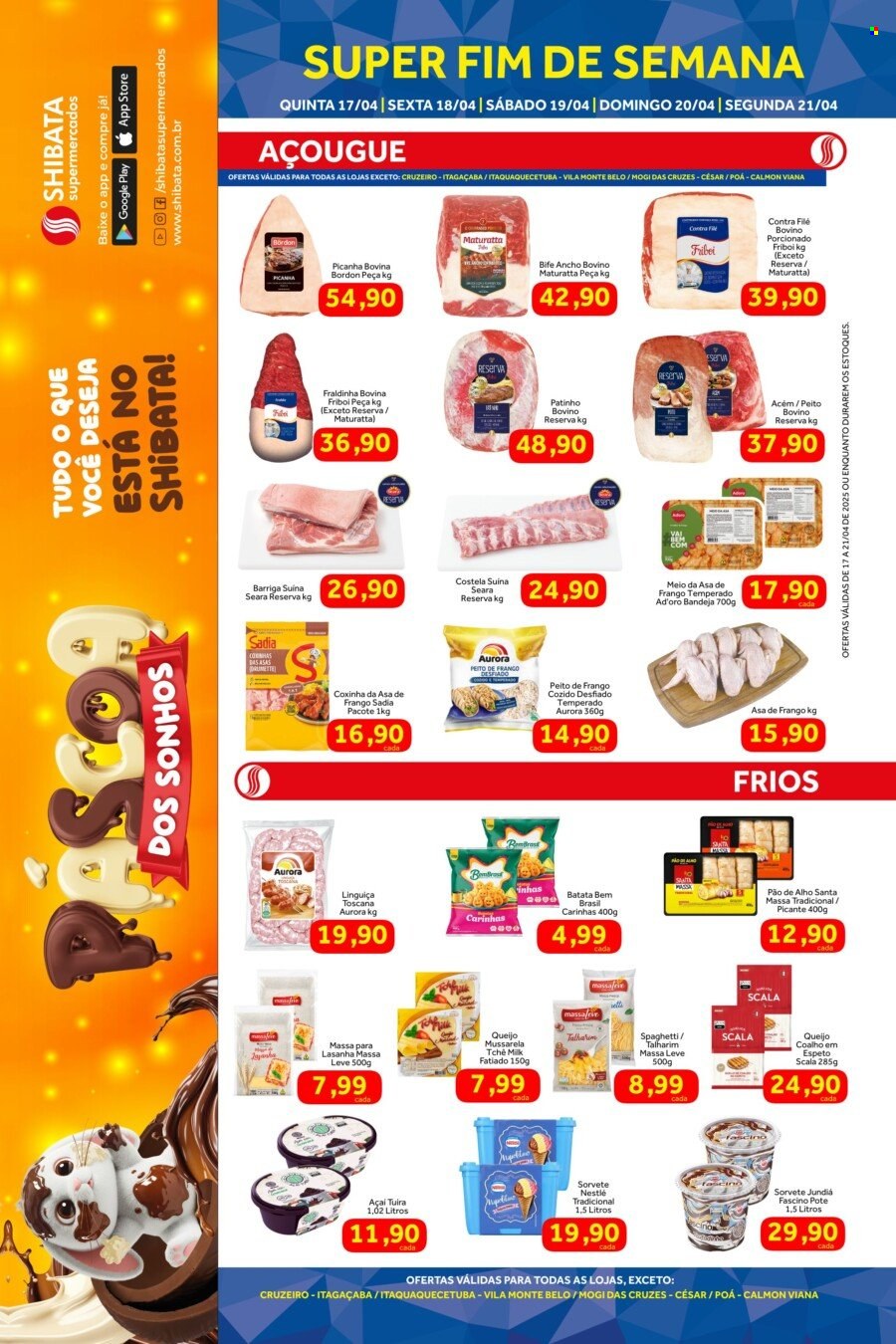 Folheto Shibata Supermercados - 17/04/2025 - 21/04/2025. Página 1