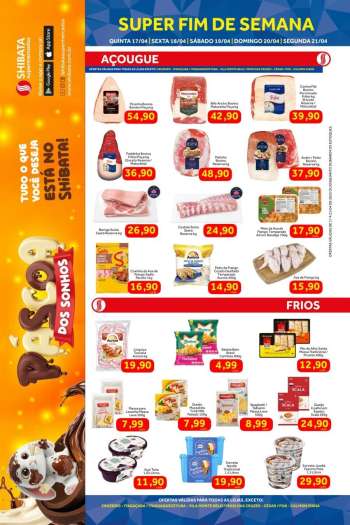 Folheto Shibata Supermercados - 17/04/2025 - 21/04/2025.