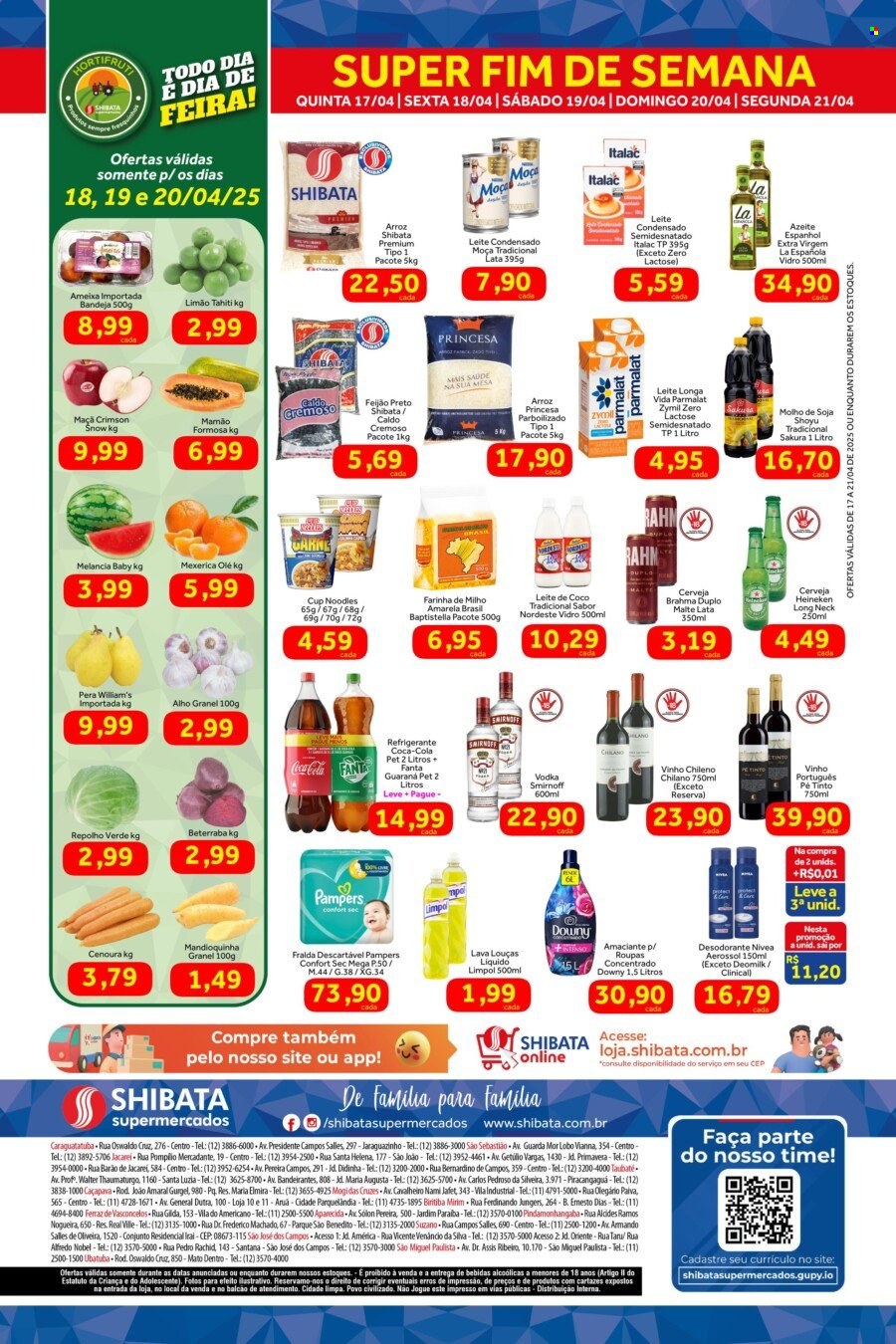 Folheto Shibata Supermercados - 17/04/2025 - 21/04/2025. Página 2