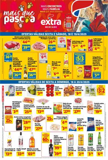 Folheto Mercado Extra - 18/04/2025 - 20/04/2025.