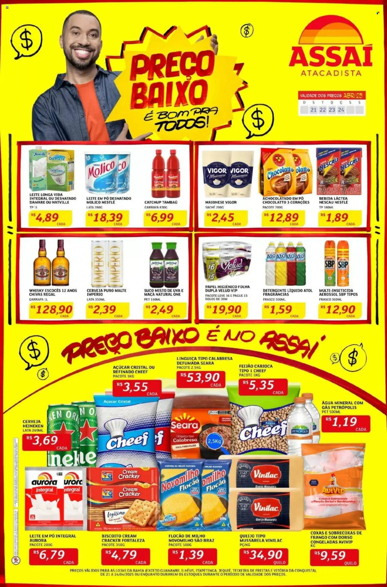 Folheto Assaí Atacadista - 21/04/2025 - 24/04/2025. Página 1