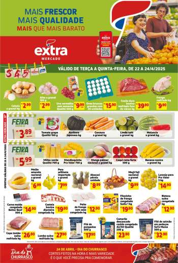Folheto Mercado Extra - 22/04/2025 - 24/04/2025.